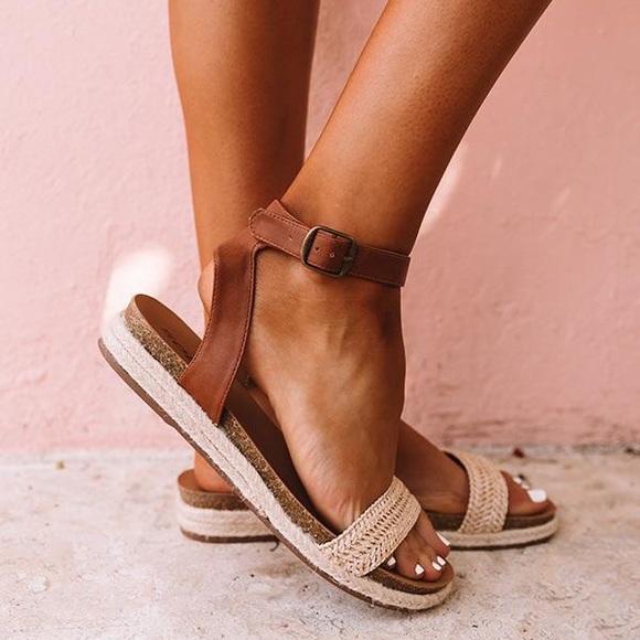 Ladies leopard single band ankle buckle espadrille - Picture 6 of 6